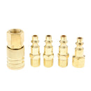 5Pcs Set 1/4" NPT Quick Connect Coupler Air Hose Fittings Male Female Tool