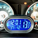 Car Voltage Digital Monitor Battery Alarm Clock LCD Temperature Thermometer