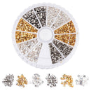 1box DIY Mixed Color Crimp Beads Gift Jewelry Making Charms Brass Tube Smooth