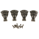 4Pcs Small Mini Furniture Corner Protector Wooden Box Jewelry Chest Leg Wood