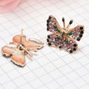 Fashion Women Colorful Crystal Butterfly Drop Dangle Earrings Statement Jewelsp