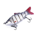 Solid Hook Fishing Lure Wobblers 6 Segment Swimbait Crankbait Hard Bait Tackle