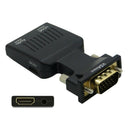 VGA Male to  HDMI Female with Audio Adapter Support 1080P Signal