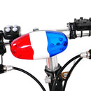 6 bike bicycle police led light + 4 loud siren sound trumpet cycling horn b JC~ï¼ˆ