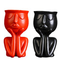 2pcs Human Portrait Sculpture Flower Pots Vases Succulent Cactus Planters