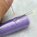 12x Thick Big Eye Sewing Self-Threading Needles Embroidery Hand Sewing Sets T0B1