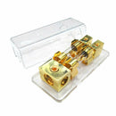 Stereo Fuse Block Car Audio Holder 60A 1 To 2 Way Power Distribution With Shell
