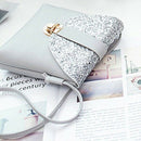 women small bling bling shoulder bag lady's mini cute solid color Glossy ha V5L7