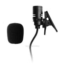 3.3FT Braided Wire Lavalier Lapel Tie Clip-On Microphone Mono 3.5mm Mic hv2n