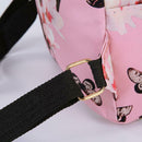 Women Backpack High Quality Floral Printing PU Leather Backpack(pink) SN9F