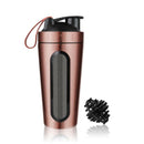 Protein Shaker Bottle, Stainless Steel Sports Water Bottle Shaker Cup, Leak V1L8