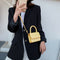 Women Leather Mini Shoulder Handbags Flap Messenger Crossbody Bags (Yellow) A#S