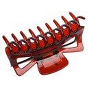Woman Brown Plastic Bath Hairclip Hair Clamp Claw Barrette V5S7