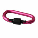 5Pcs Aluminum Carabiner D-Ring Clip Hook Camping Keychain Screw LockingSR FT