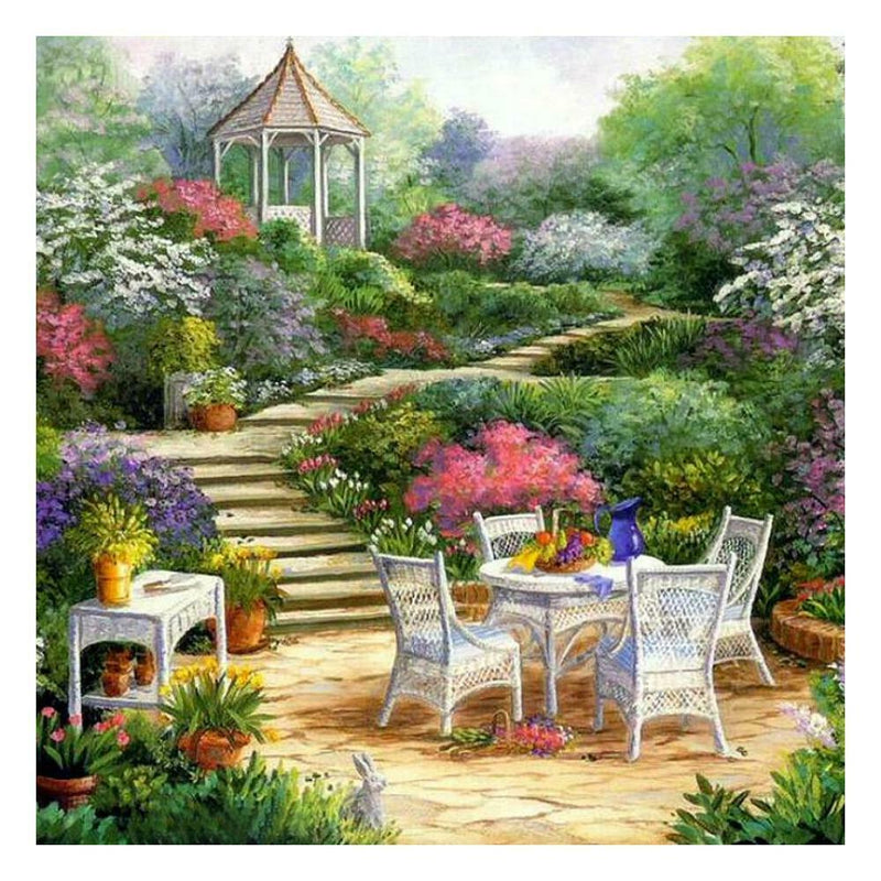 5D DIY Full Drill Diamond Painting Garden Cross Stitch Embroider Mosaic Kit