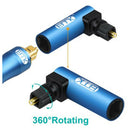 Right Angle Digital Optical Audio Cable SPDIF Toslink 90 degree Optical adap JR