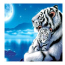 Tiger DIY 5D Diamond Painting Embroidery Cross Crafts Stitch Kit Home Decor