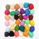 36Pcs Needle Felting Natural Collection For Animal Projects Soft Wool DIY
