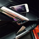 Black Front Row Door Side Storage Box Handle Pocket Armrest Phone Container