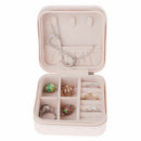 Portable Jewelry Box Zipper PU Storage Organizer Jewelry Holder Packaging D