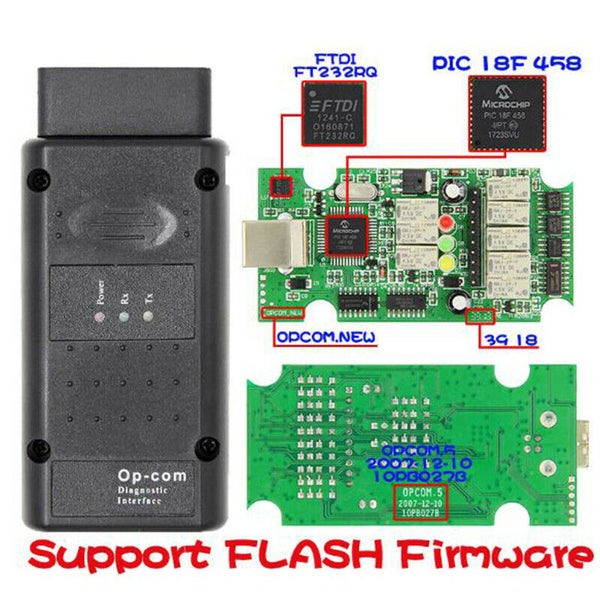 OP-Com Firmware V1.7 2014V PIC18F458 Can OBD Adapter For Opel Single Layer PC Cy