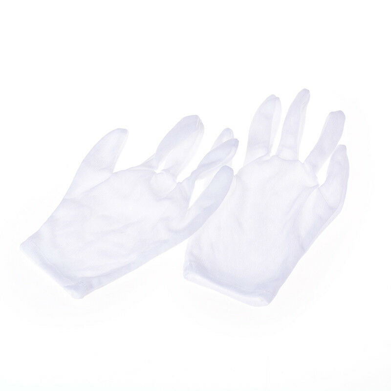 1 Pair Hiphop Performance White Gloves Cotton Magician Costume Party Halloween ï¼