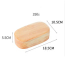 Wood Lunch Box Bento Box Food Container Kitchen Storage for School Style_D