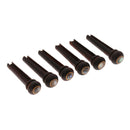 6 Pieces Wood Bridge Pins Shell Dot Inlay for Acoustic Guitar Rosewood