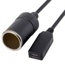 Usb-C Usb 3.1 Type C To Cigarette Lighter Plug Receptacle Charger Cable 20V