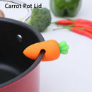 Silicone Carrot Design Spill-Proof Lid Rack Overflow Stoppers Pot Cover Li Hn