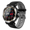 Smart Watch for Android Mens Heart Rate Blood Pressure Monitor Black+Grey