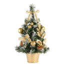 Mini Christmas Tree Holiday Festival Party Ornaments for Tabletop Golden