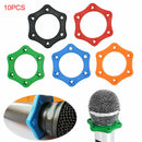 10pcs Home Microphone Roller Ring Accessories Protection Holder Rubber Anti Slip