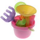 Pack of 6pcs Soft Plastic Bucket Shovel Rake Set Kids Outdoor Sand Pit Toys