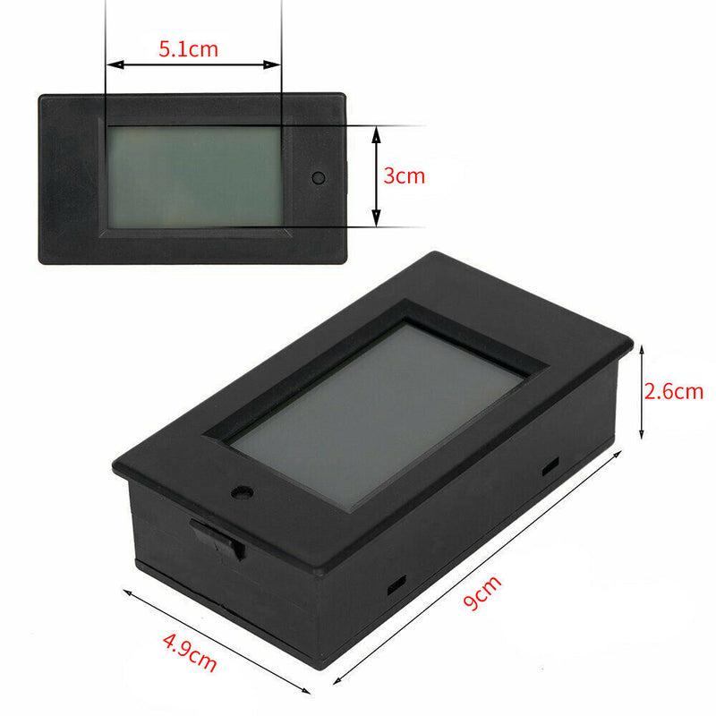 DC 6.5~100V Smart LCD Digital Combo Panel Volt Amp Power Watt Meter Monitor 100A