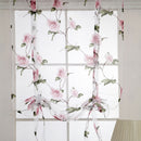 Flower Roman Curtain Window Sheer Balloon Curtain Cafe Kitchen Bedroom