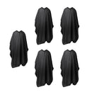 5x Salon Hair Cut Cutting Cape Apron Stretch Out Hand Waterproof Black