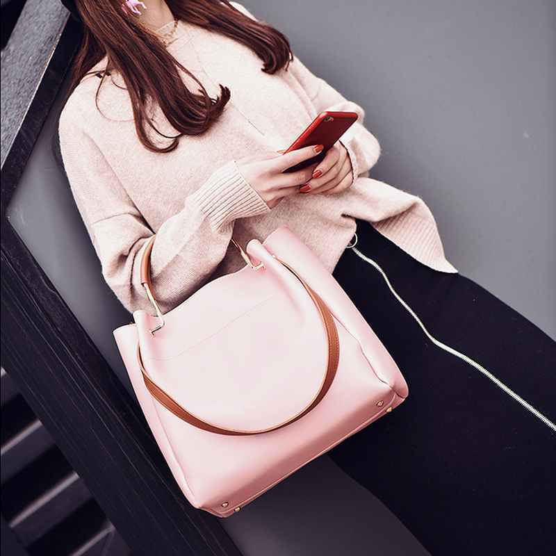 Fashion Female Shoulder Bag Pu Leather Women Handbag Simple Style Messenger W1M3