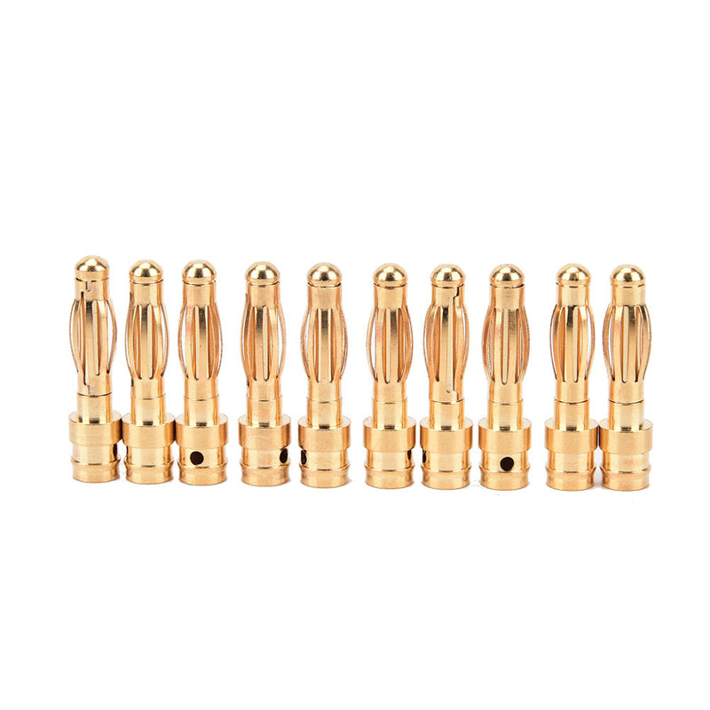 10pack HXT 4mm bullet banana plugs with red housing for RC connector AM-1009CR8~