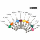 10Pcs Titanium Coated Carbide Engraving Milling Cutter CNC Rotary Burrs PCB teyp