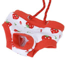 Small Female Pet Puppy Dog Clothes Physiological Sanitary Diaper Pant Red+W M8K9