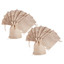 20Pcs Small Burlap Jute Hessian Wedding Favor Gift Candy Bags Drawstring Pouches