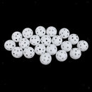 20 Pieces Plastic Hollow Golf Balls Perforated Practice Training Ball White
