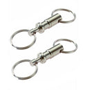 Detachable Heavy Duty Dual Key Ring Safety Key chain Pull Apart Snap Gift JCZZ