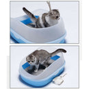 2X(Pet Dog Toilet Bedpan Cat Litter Box Semi-Closed Sand Basin Cat Dog Tray