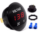 12V 24V Car Marine Motorcycle LED Digital Voltmeter Voltage Meter Battery Gauge