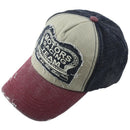 Plain Hip-Hop Re-entry Baseball Cap Boy Adjustable Hat, Navy Blue + Red