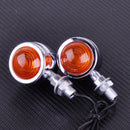 4x Chrome Motorcycle Bullet Turn Signal Indicator Brake Light fit for Chopper Hf