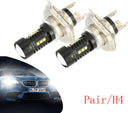 Car LED Bulbs Fog Lights H4 9003 6000K White LED Power Super Bright 2PCS/Set