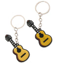 2pcs Classical Guitar Keychain Music Keyring for Musician Music Lover Gift
